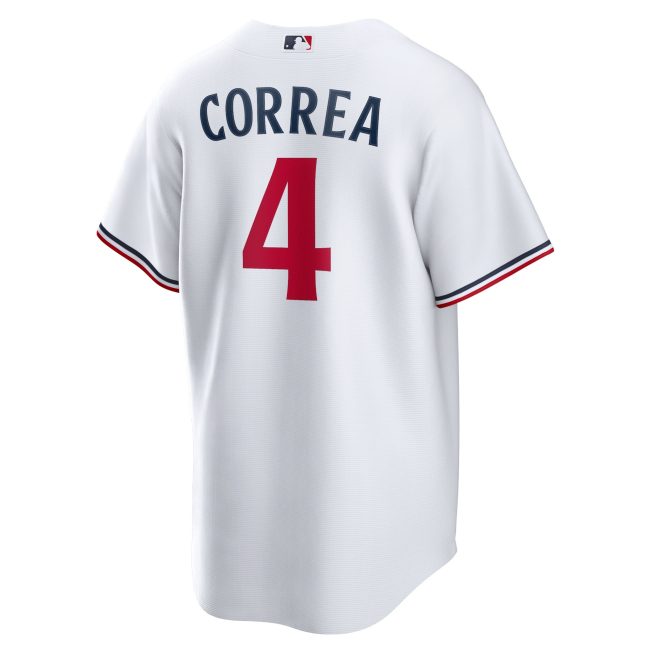 Carlos Correa Minnesota Twins Home Replica Player Jersey - White - Image 3