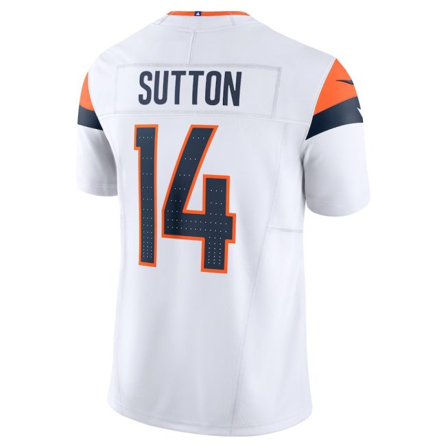 Courtland Sutton 14 Denver Broncos Vapor F.U.S.E. Limited Men Jersey - White - Image 3