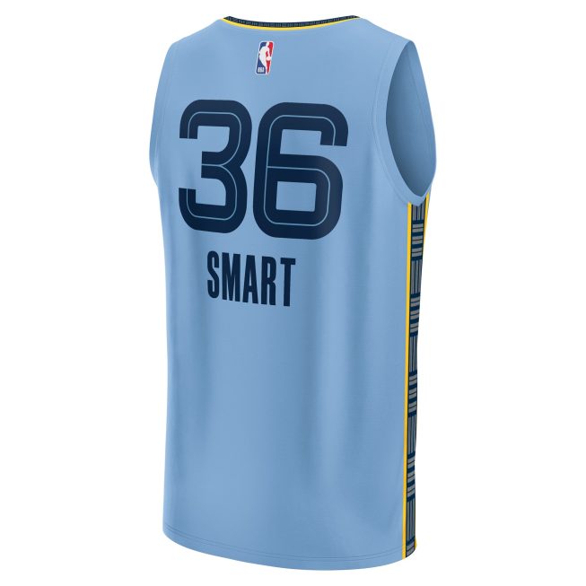 Marcus Smart Memphis Grizzlies Fanatics Fast Break Player Jersey - Statement Edition - Light Blue - Image 3