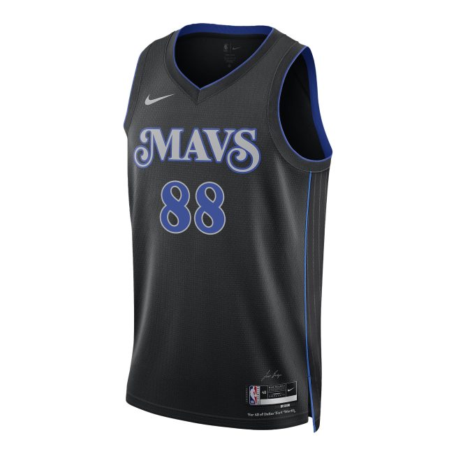 Markieff Morris 88 Dallas Mavericks 2024 FINALS PATCH Swingman Jersey - City Edition - Black - Image 2