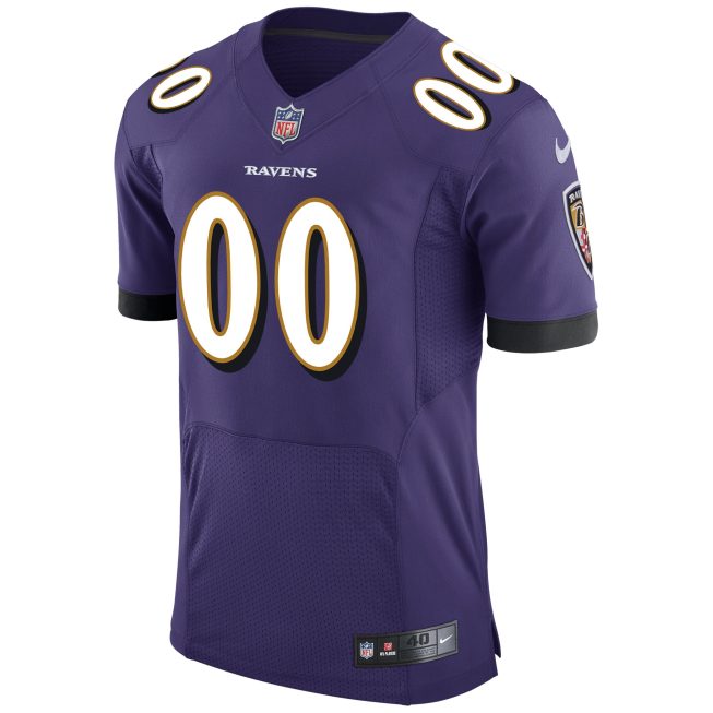 Baltimore Ravens Speed Machine Custom Elite Jersey - Purple - Image 2