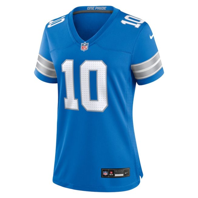 Tre'Quan Smith 10 Detroit Lions Women's Game Jersey - Blue - Image 2