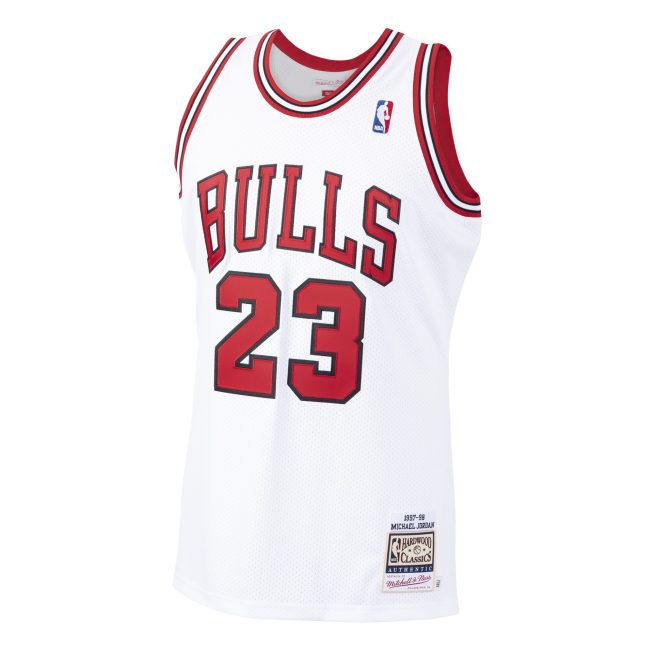 Michael Jordan Chicago Bulls Mitchell & Ness 1997/98 Hardwood Classics Authentic Jersey - White - Image 2