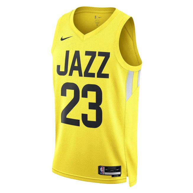 Lauri Markkanen Utah Jazz Unisex Swingman Jersey - Icon Edition - Gold - Image 2