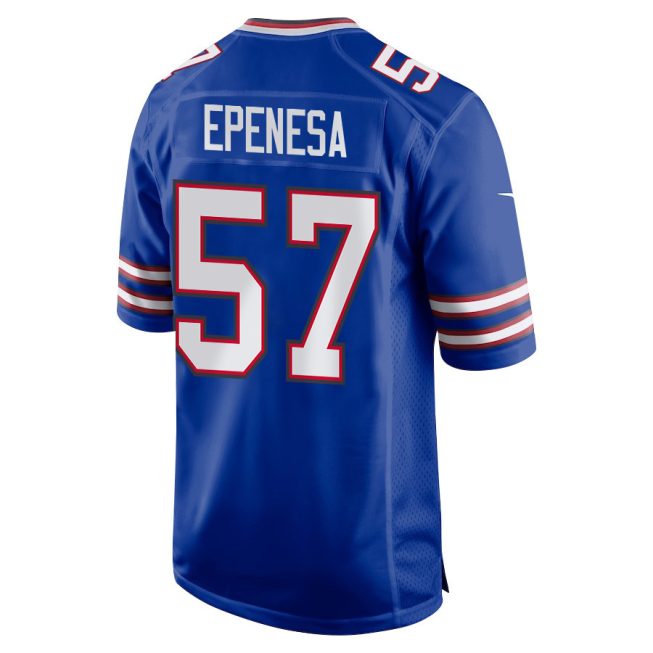 A.J. Epenesa 57 Buffalo Bills Super Bowl LIX New Orleans Patch Game Men Jersey - Royal - Image 2