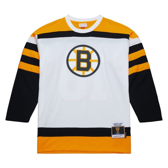 Willie O'Ree Boston Bruins Mitchell & Ness 1958 Blue Line Player Jersey - White - Image 2