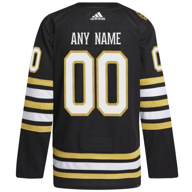 Boston Bruins 100th Anniversary Primegreen Authentic Custom Jersey - Black - Image 3