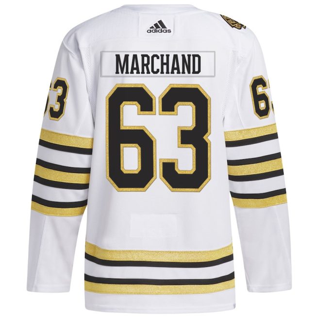 Brad Marchand 63 Boston Bruins Primegreen Men Jersey - White - Image 3
