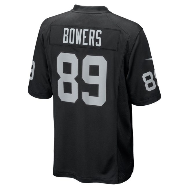 Brock Bowers Las Vegas Raiders 2024 First Round Pick Player Game Jersey - Black - Image 3