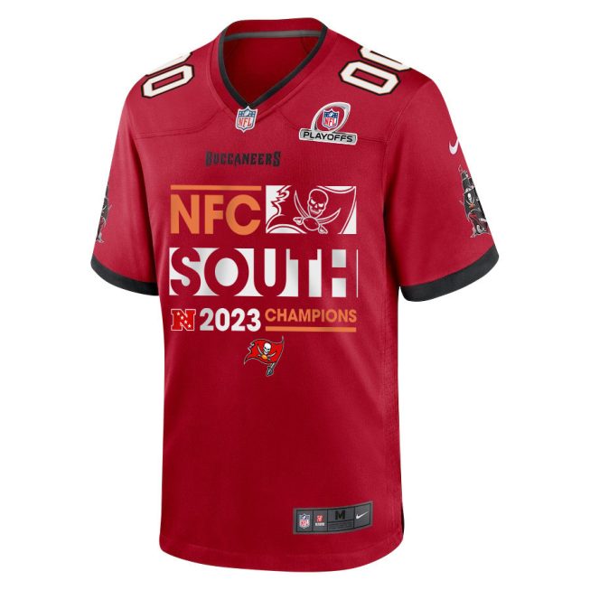 Tampa Bay Buccaneers 2023 NFC South Division Champions Conquer Game Men Custom Jersey - Red - Image 2