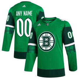 Boston Bruins St. Patrick's Day Authentic Custom Jersey - Kelly Green