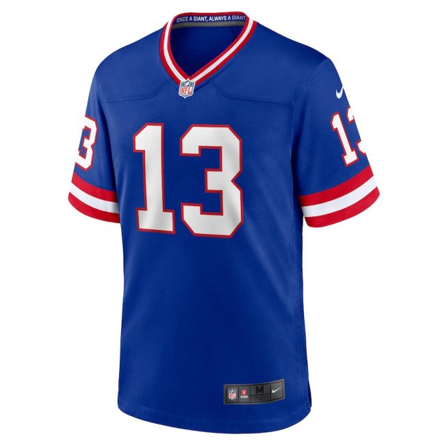 Jalin Hyatt 13 New York Giants Men Team Game Jersey - Royal - Image 2