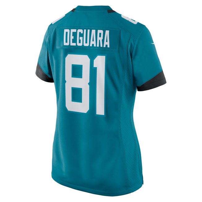 Josiah Deguara Jacksonville Jaguars Women's Team Game Jersey - Teal - Image 3