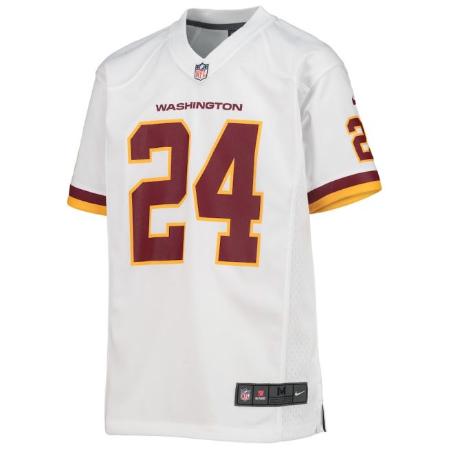 Antonio Gibson 24 Washington Commanders Team Game YOUTH Jersey - White - Image 2