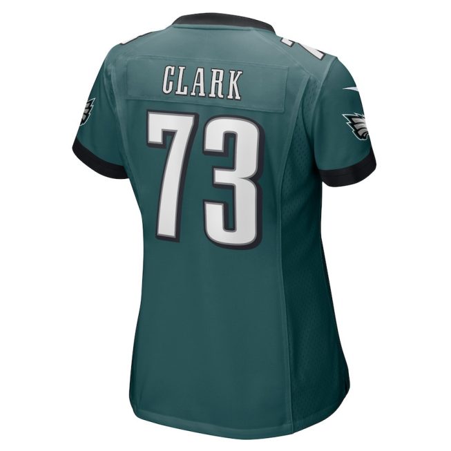 Le'Raven Clark 73 Philadelphia Eagles Game Women Jersey - Midnight Green - Image 3