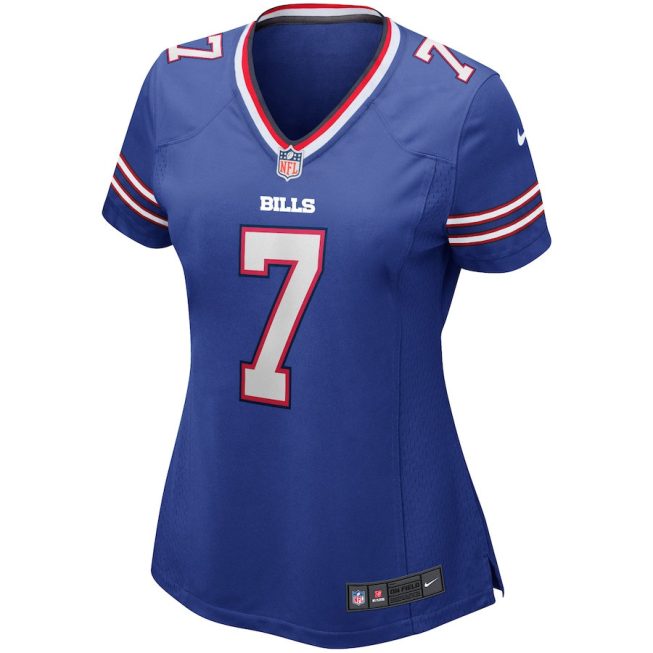 Doug Flutie 7 Buffalo Bills Women Game Retired Jersey - Royal - Image 2
