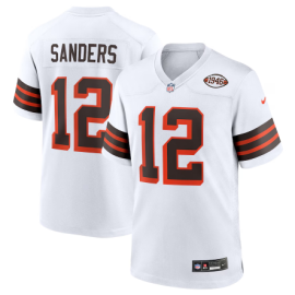 Cleveland Browns Shedeur Sanders White 2025 Draft 2nd Alternate Game Jersey